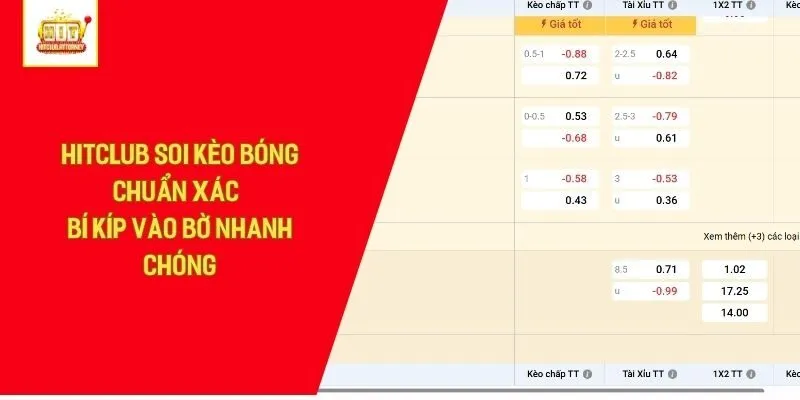 Hitclub Soi Kèo Bóng Chuẩn Xác - Bí Kíp Vào Bờ Nhanh Chóng