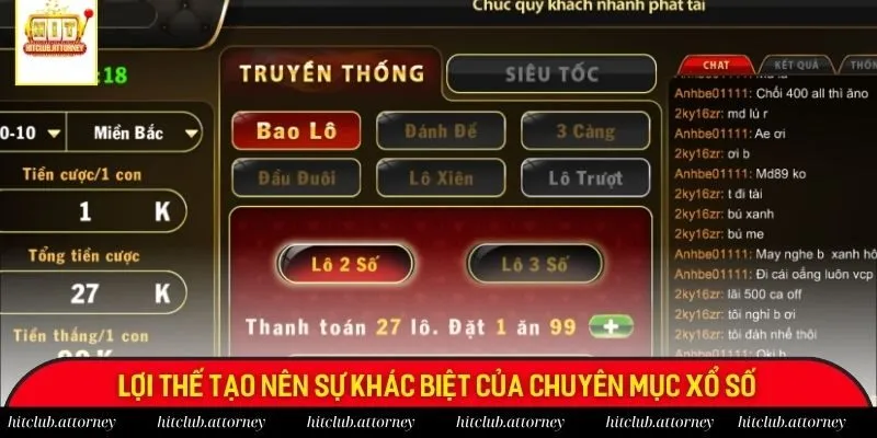 Lợi thế tạo nên sự khác biệt của chuyên mục xổ số